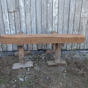 Walnut Hewn Mantel